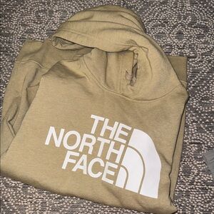 The North Face Beige Hoodie with White Logo